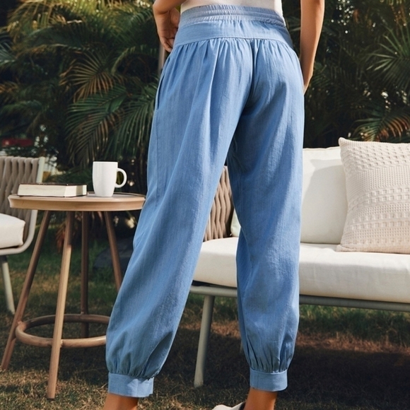 Simple by Suzanne Betro‎ Shirred-Yoke Crop Pants Size Small NWT - Picture 5 of 6